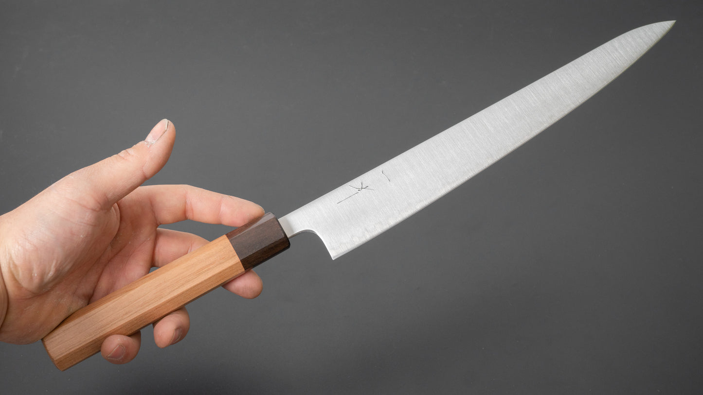 Hitohira Futana SB Migaki Sujihiki 270mm Cherry Wood Handle - HITOHIRA