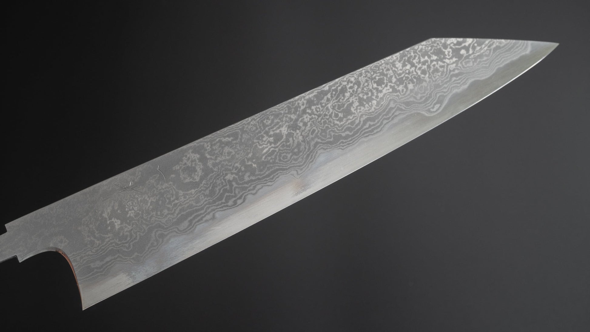 Hitohira Tanaka Yohei Blue #1 Damascus Kiritsuke Gyuto 240mm (No Handle) - HITOHIRA