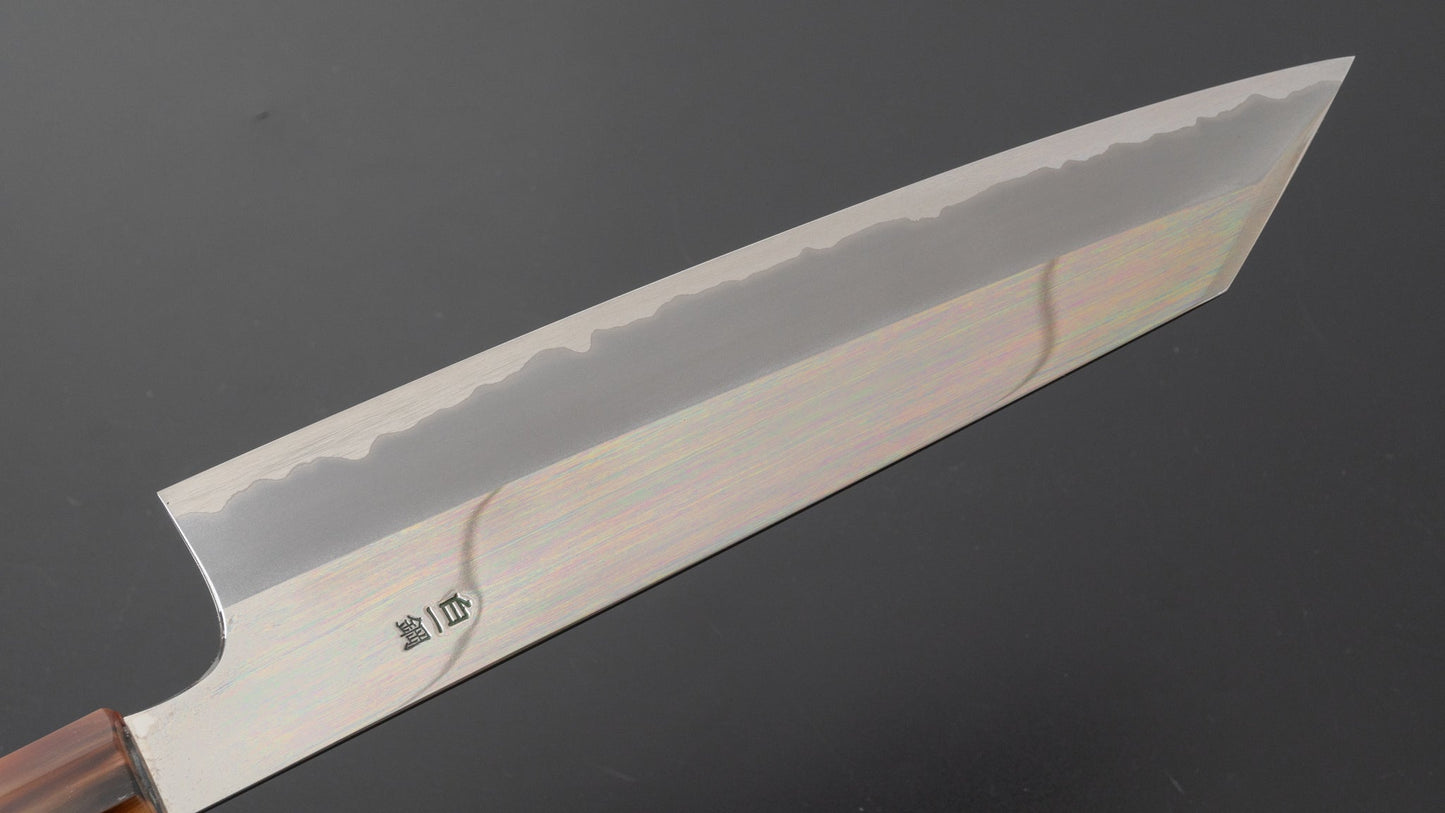 Hitohira Togashi White #1 Stainless Clad Kiritsuke Gyuto 240mm Blackwood Handle (Mirror Polished) - HITOHIRA