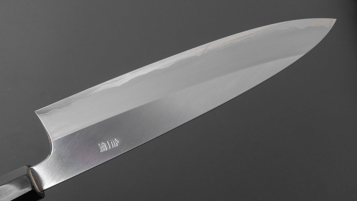 Hitohira Togashi White #1 Stainless Clad Migaki Gyuto 210mm Ho Wood Handle - HITOHIRA