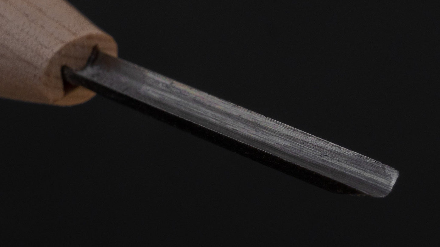 Morihei Kikuyu Cho-Koku-Tou Wood Carving Knife 3mm (Maru) | HITOHIRA