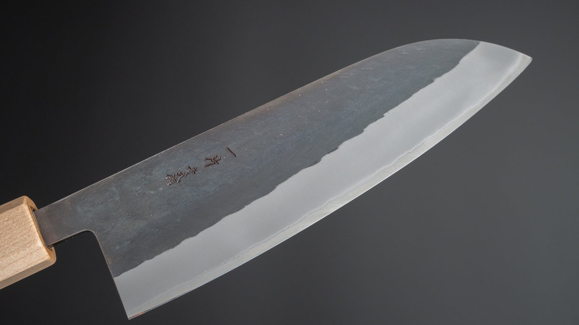 Hitohira TD Blue #2 Stainless Clad Kurouchi Santoku 165mm Walnut Handle - HITOHIRA