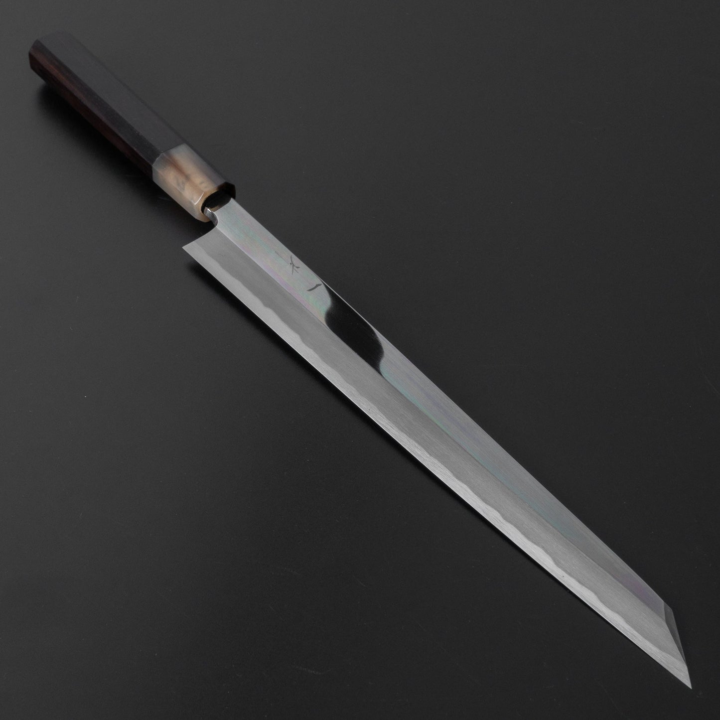 Hitohira Tanaka Mosuke Blue #1 Kiritsuke Yanagiba 300mm Ebony Handle (Mirror Polished/ Saya) - HITOHIRA