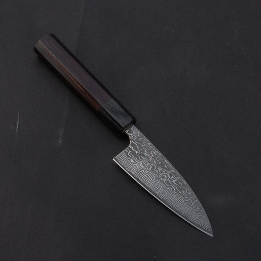 Morihei Kiyomitsu SKD Damascus Utility 105mm Rosewood Handle - HITOHIRA