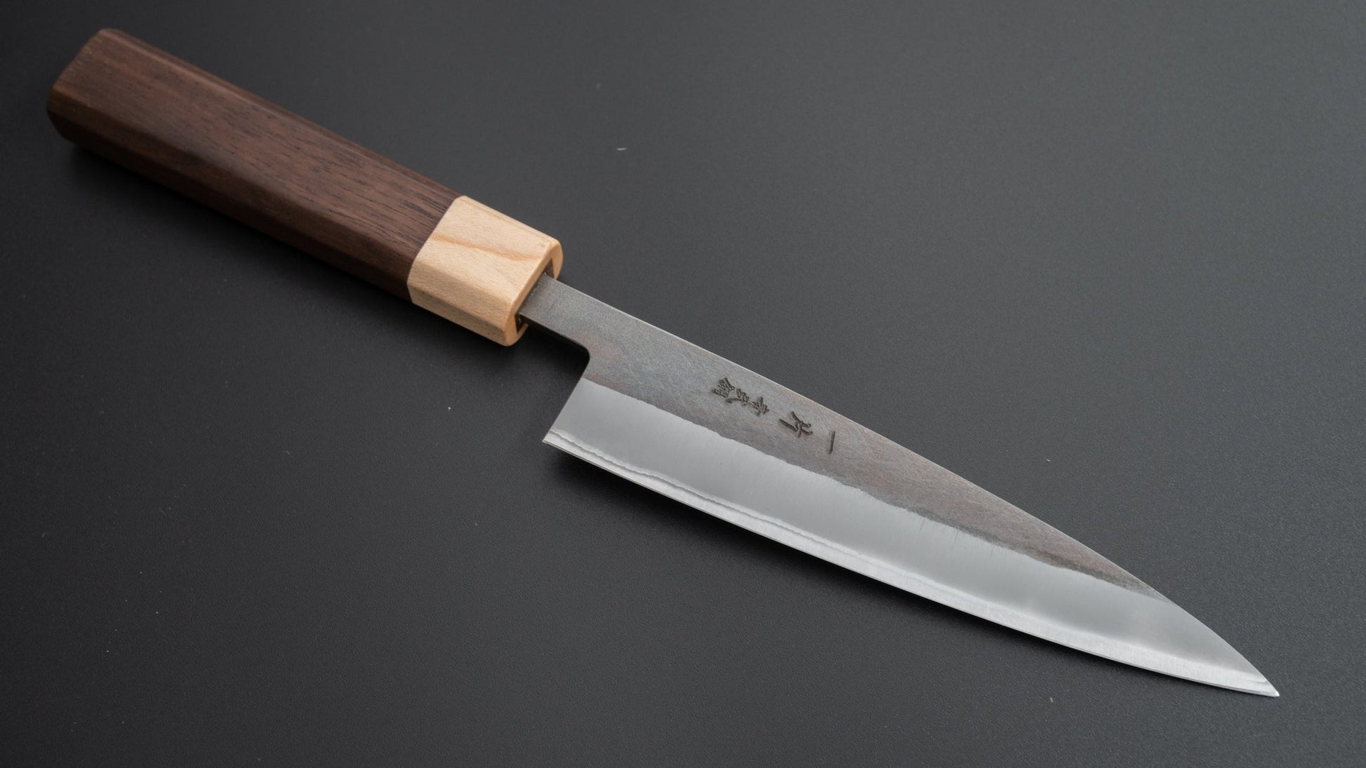 Hitohira TD Blue #2 Stainless Clad Kurouchi Petty 135mm Walnut Handle - HITOHIRA