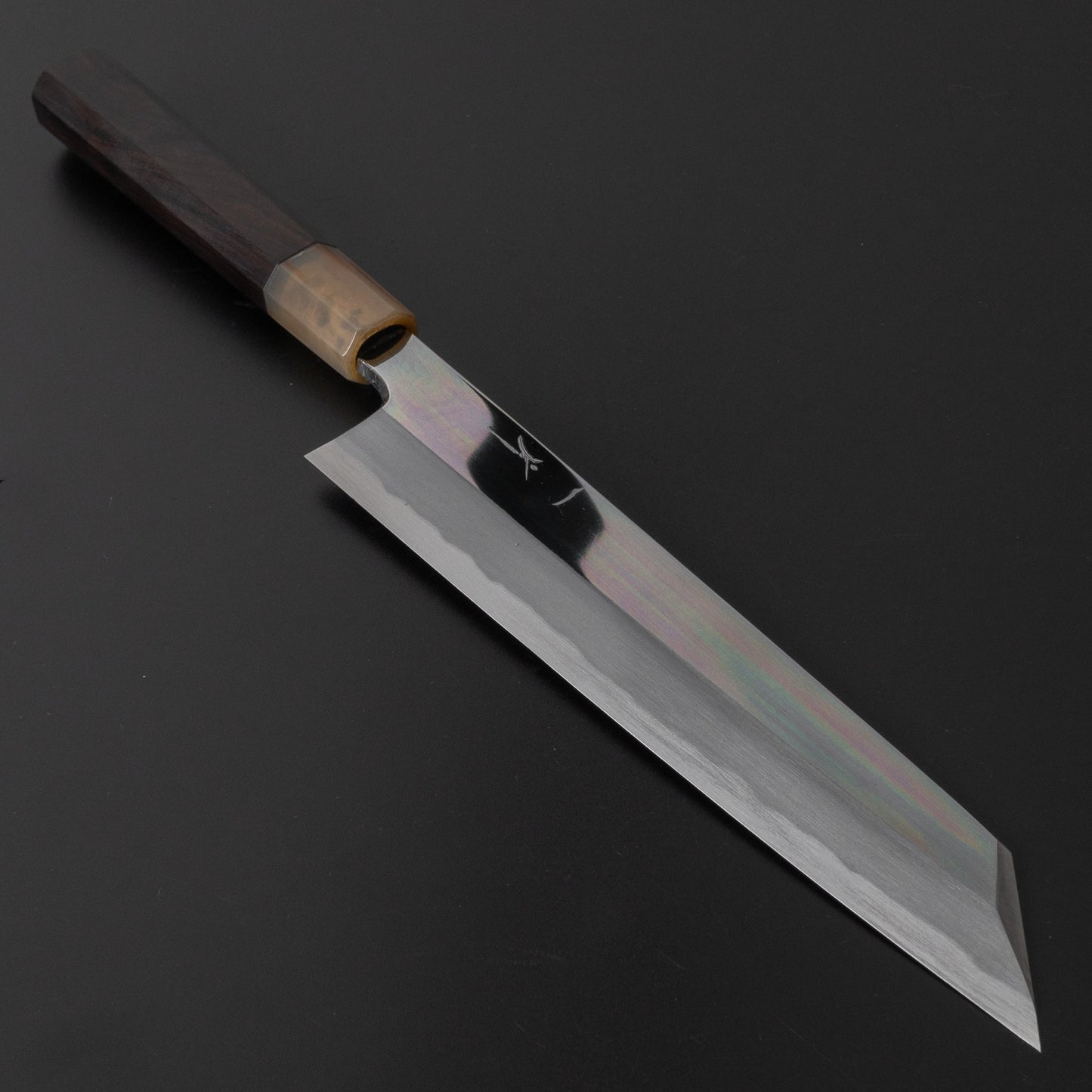 Hitohira Tanaka Mosuke Blue #1 Kiritsuke 240mm Ebony Handle (Mirror Polished/ Saya) - HITOHIRA