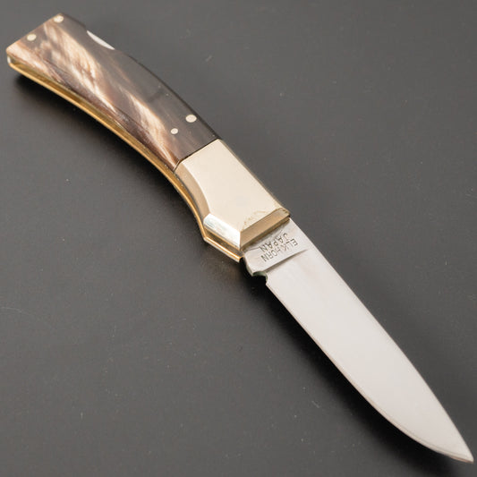 Taylor Cutlery FALCON Folding Knife 55mm Elk Horn Handle - HITOHIRA