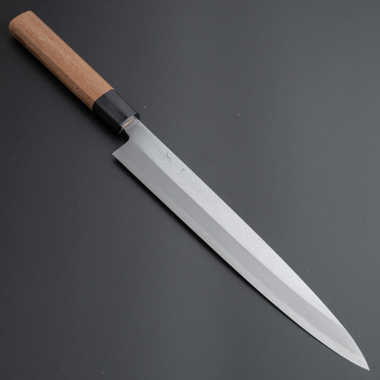 Hitohira Kikuchiyo Manzo White #3 Yanagiba 240mm Walnut Handle (Saya) - HITOHIRA