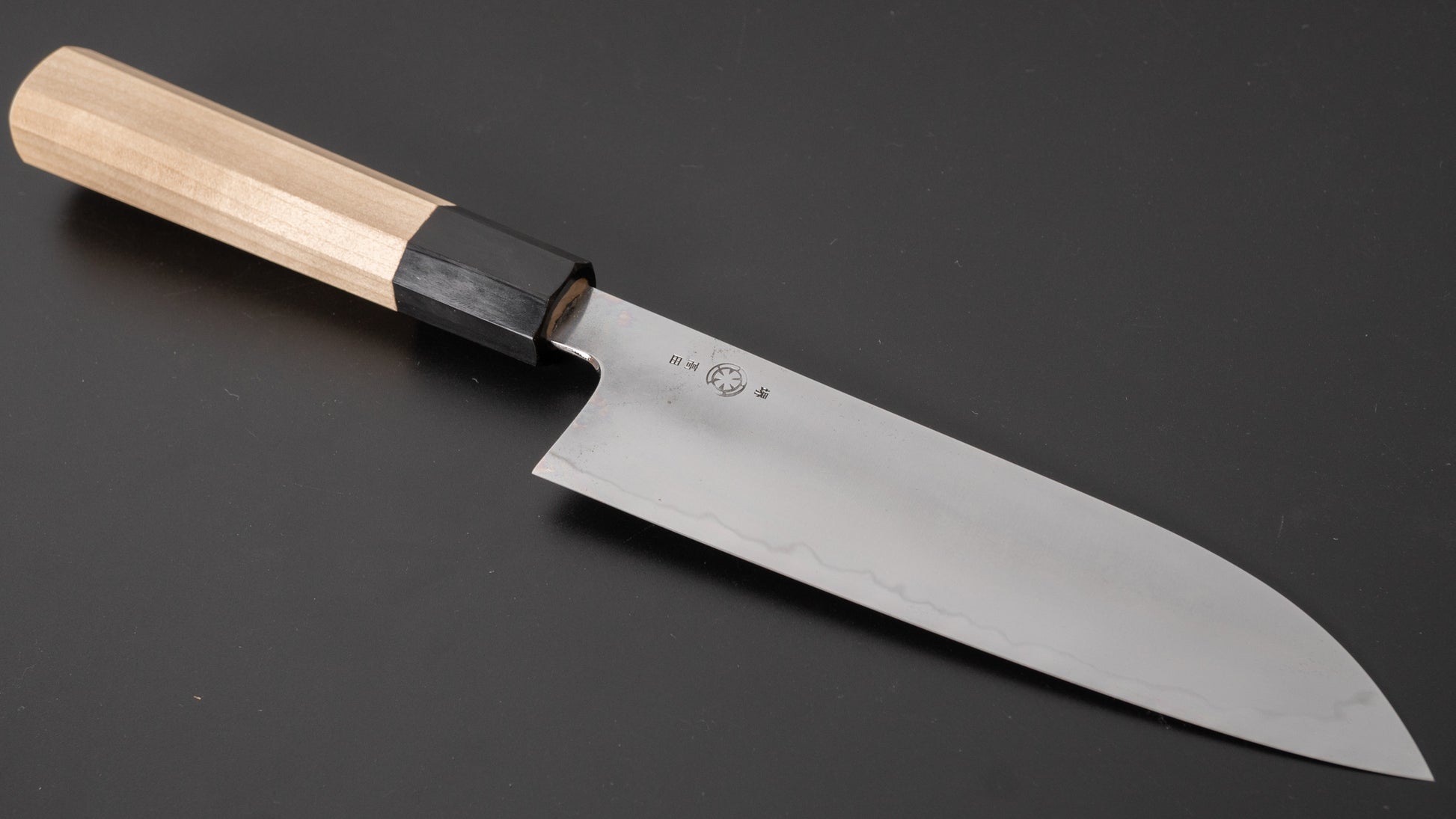 Takada no Hamono White #2 Suiboku Santoku 180mm Ho Wood Handle - HITOHIRA