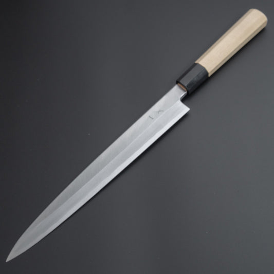 Hitohira Kikuchiyo Manzo White #3 Left-Handed Yanagiba 270mm Ho Wood Handle - HITOHIRA