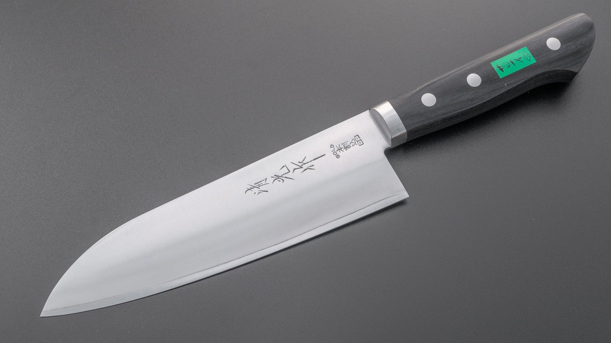 Morihei Kiyomitsu #140 Santoku 165mm Pakka Handle | HITOHIRA