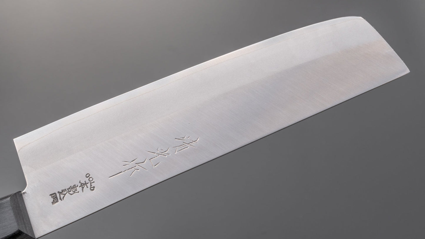 Morihei Kiyomitsu 80G Nakiri 165mm Pakka Handle | HITOHIRA