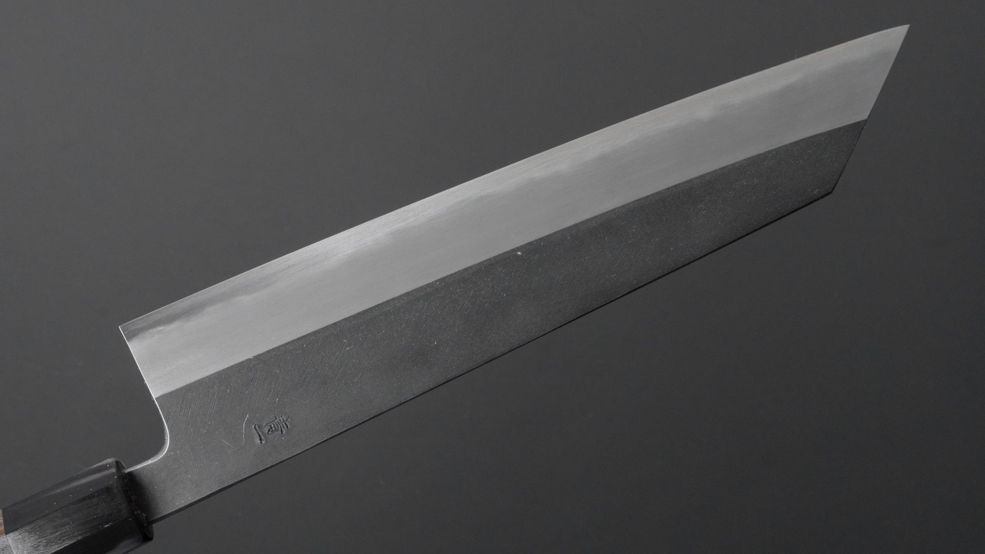 Hitohira Tanaka Kyuzo Blue #1 Kurouchi Kiritsuke Gyuto 240mm Ziricote Handle (Extra Height) - HITOHIRA