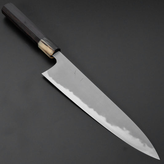 Hitohira Tanaka Yohei Blue #1 Kasumi Gyuto 240mm Ebony Handle - HITOHIRA