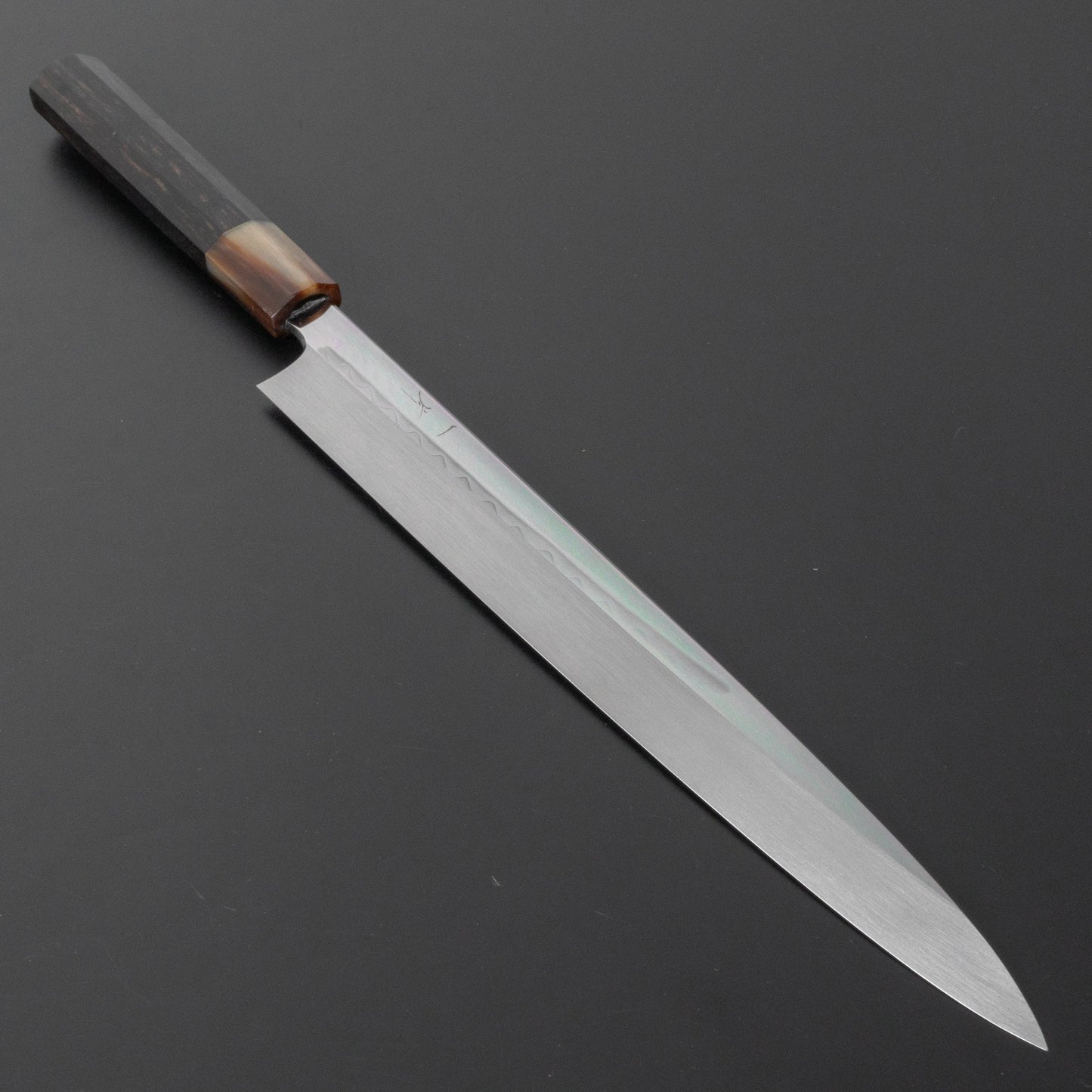 Hitohira Shiraki Kambei Blue #2 Mizu Honyaki Yanagiba 300mm Taihei Ebony Handle (Limited/ Saya) - HITOHIRA