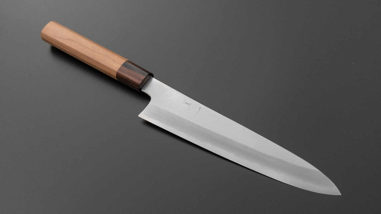 Hitohira Kikuchiyo Rikichi Blue #2 Migaki Gyuto 210mm Cherry Wood Handle (Saya) | HITOHIRA