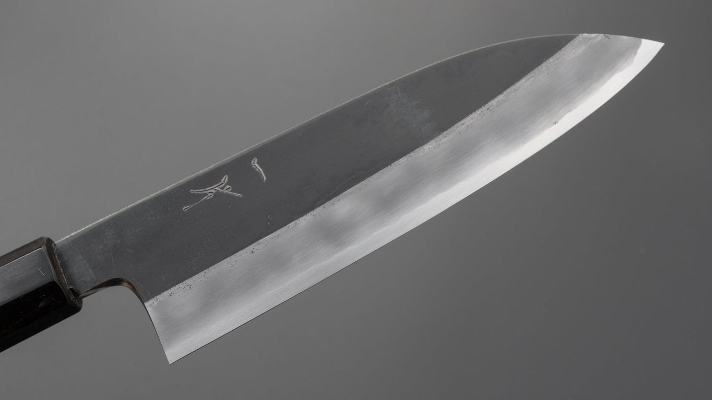 Hitohira Kikuchiyo Kyuzo Blue #2 Kurouchi Santoku 180mm Lacewood Handle (Limited) | HITOHIRA