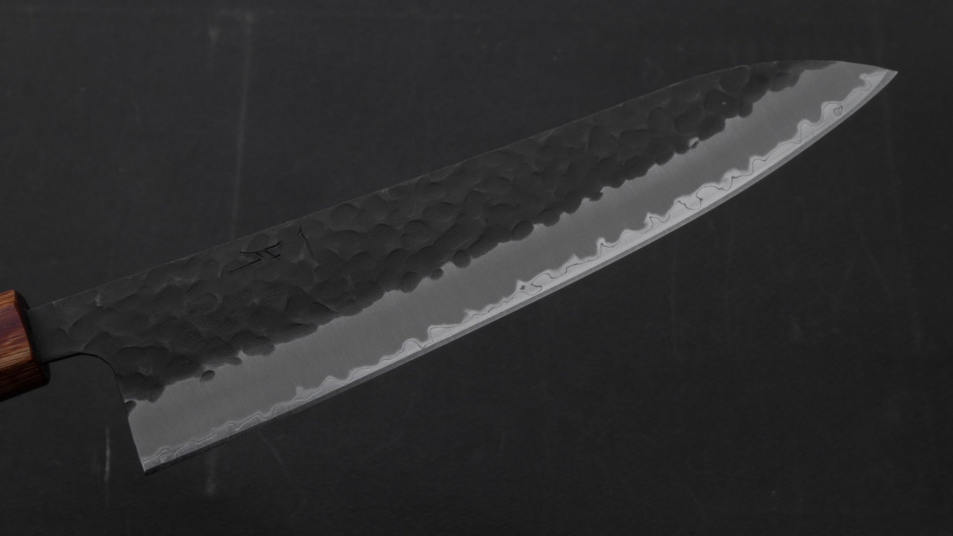 Hitohira Futana SB Kuro Tsuchime Gyuto 210mm Satine Handle | HITOHIRA