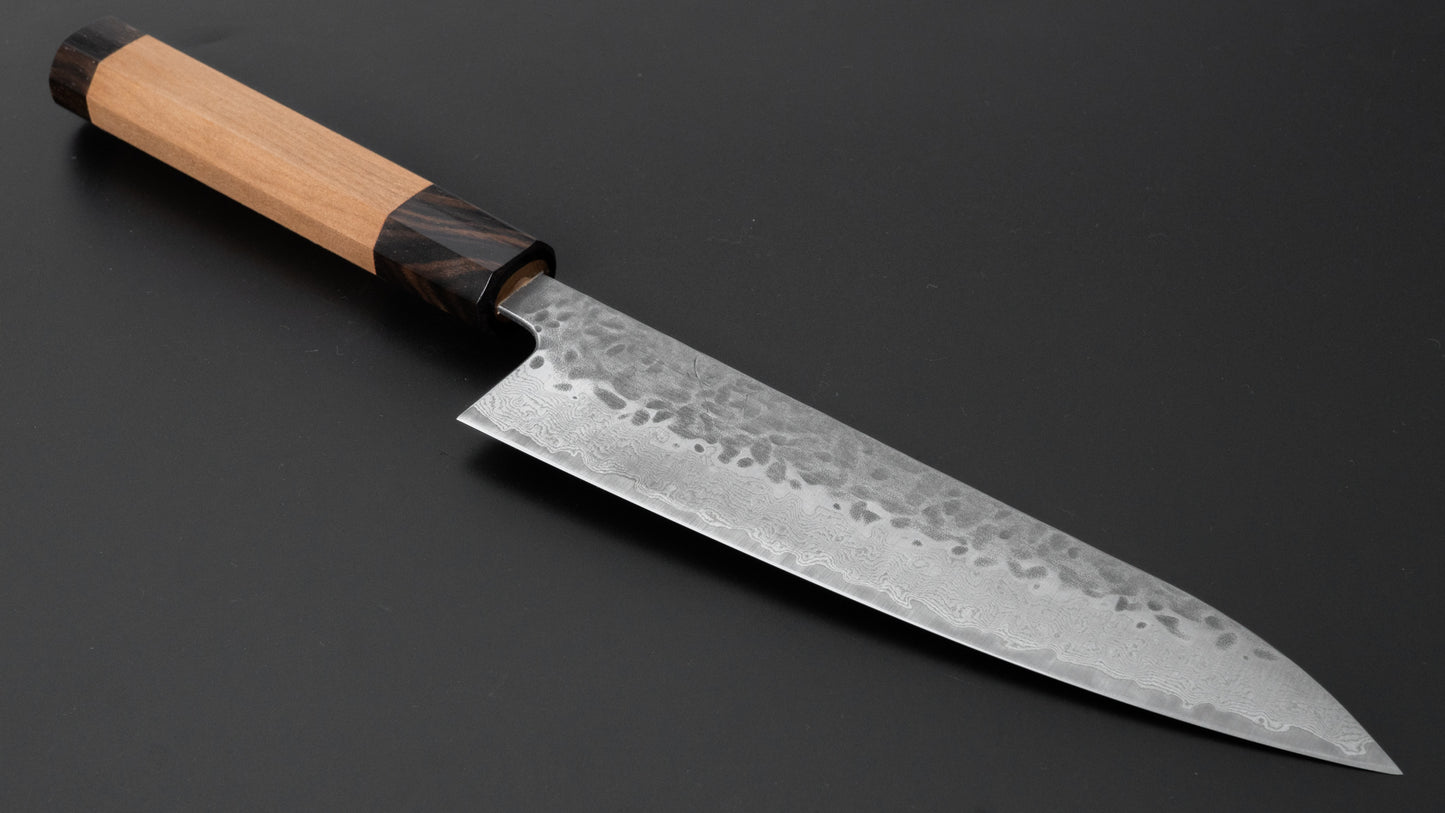 Hitohira Futana Stainless Tsuchime Damascus Gyuto 180mm Cherry Wood Handle - HITOHIRA