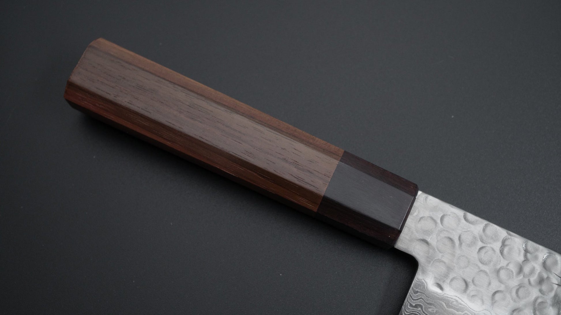 Hitohira HG Tsuchime Damascus Nakiri Rosewood Handle (Original Handle) - HITOHIRA