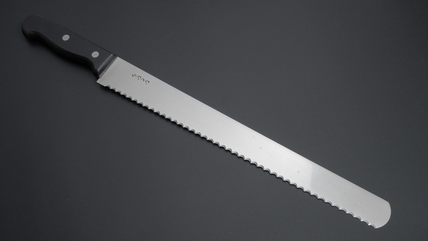 Hitohira Hiragana Bread Knife 330mm Pakka Handle (Wide) - HITOHIRA