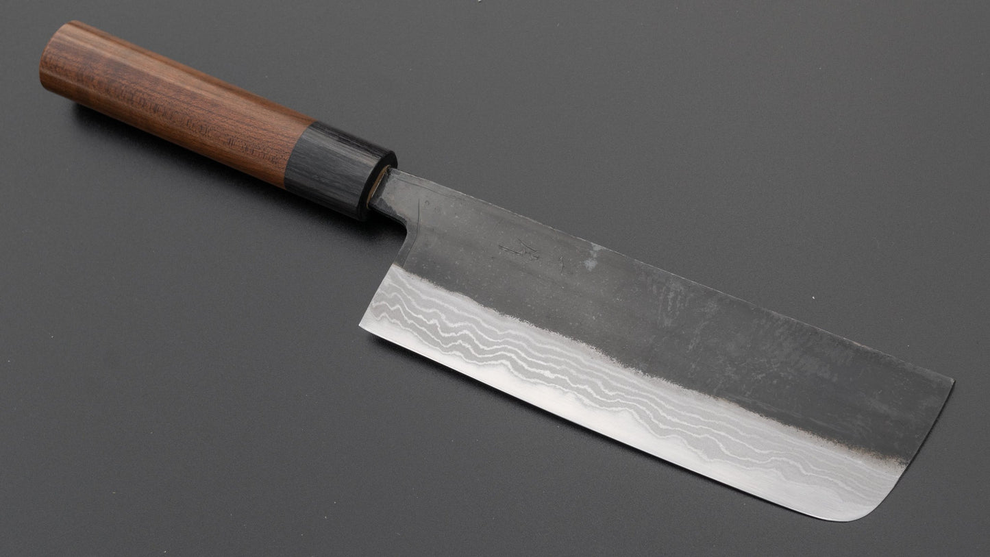 Hitohira HS White #2 Damascus Nakiri 165mm Maple Handle | HITOHIRA