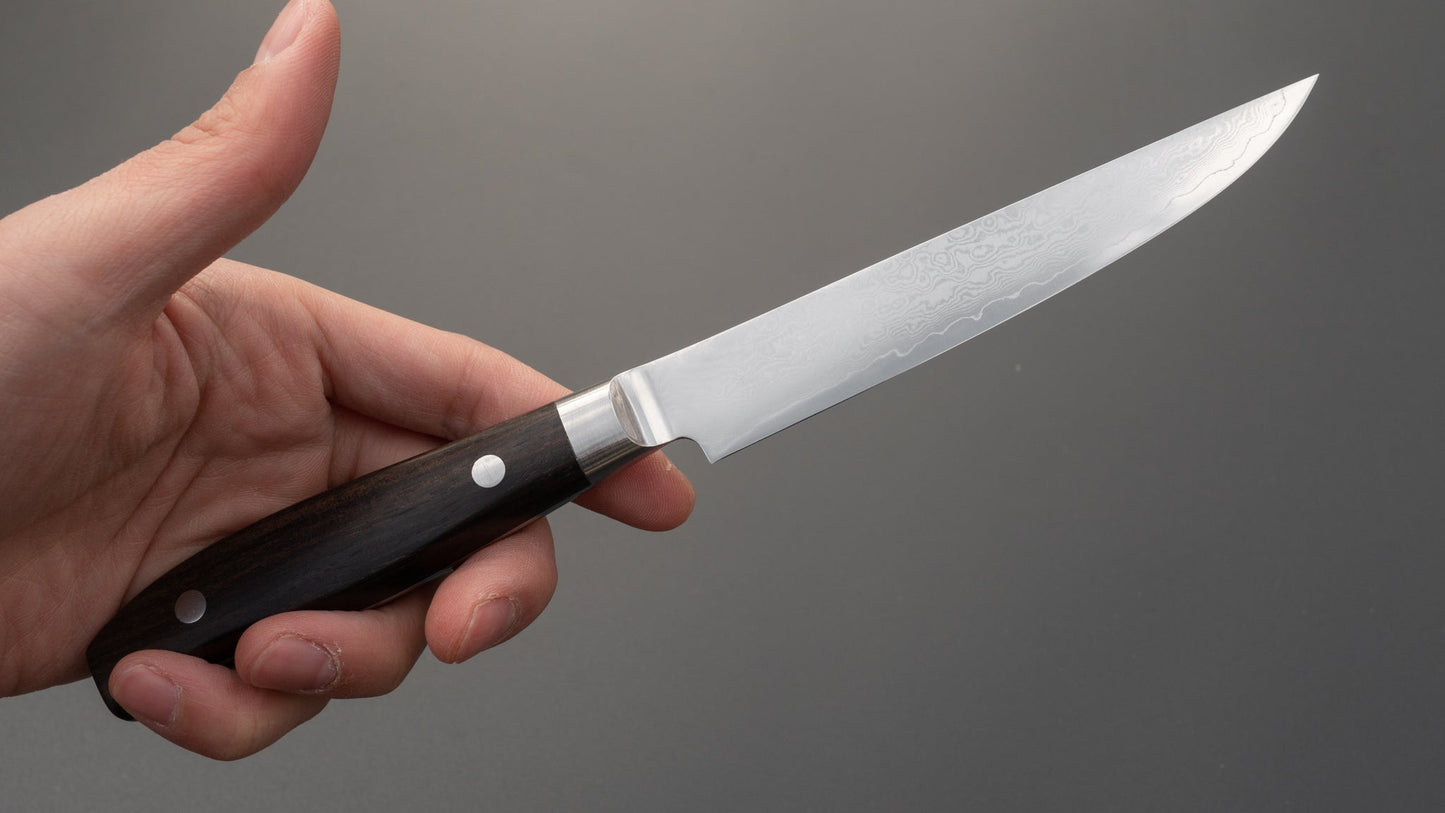 Hitohira Damascus Table Knife 120mm Ebony Handle | HITOHIRA