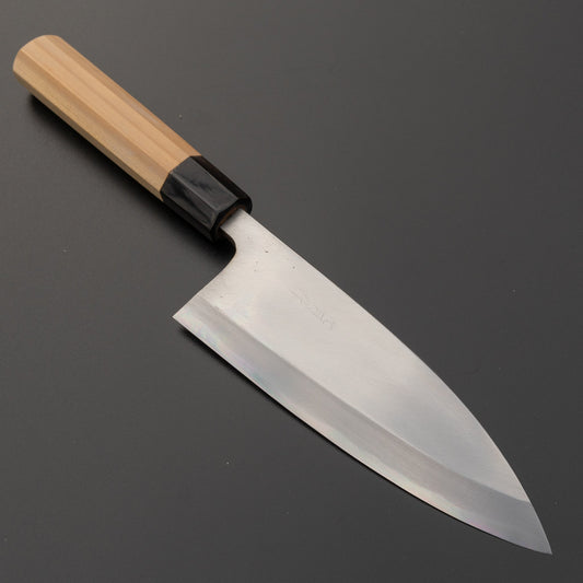 Kogetsu NOS White Steel Deba 165mm Ho Wood Handle | HITOHIRA