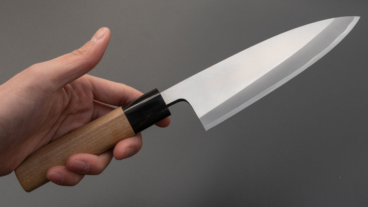 Kogetsu NOS White Steel Deba 150mm Ho Wood Handle (Fine) | HITOHIRA