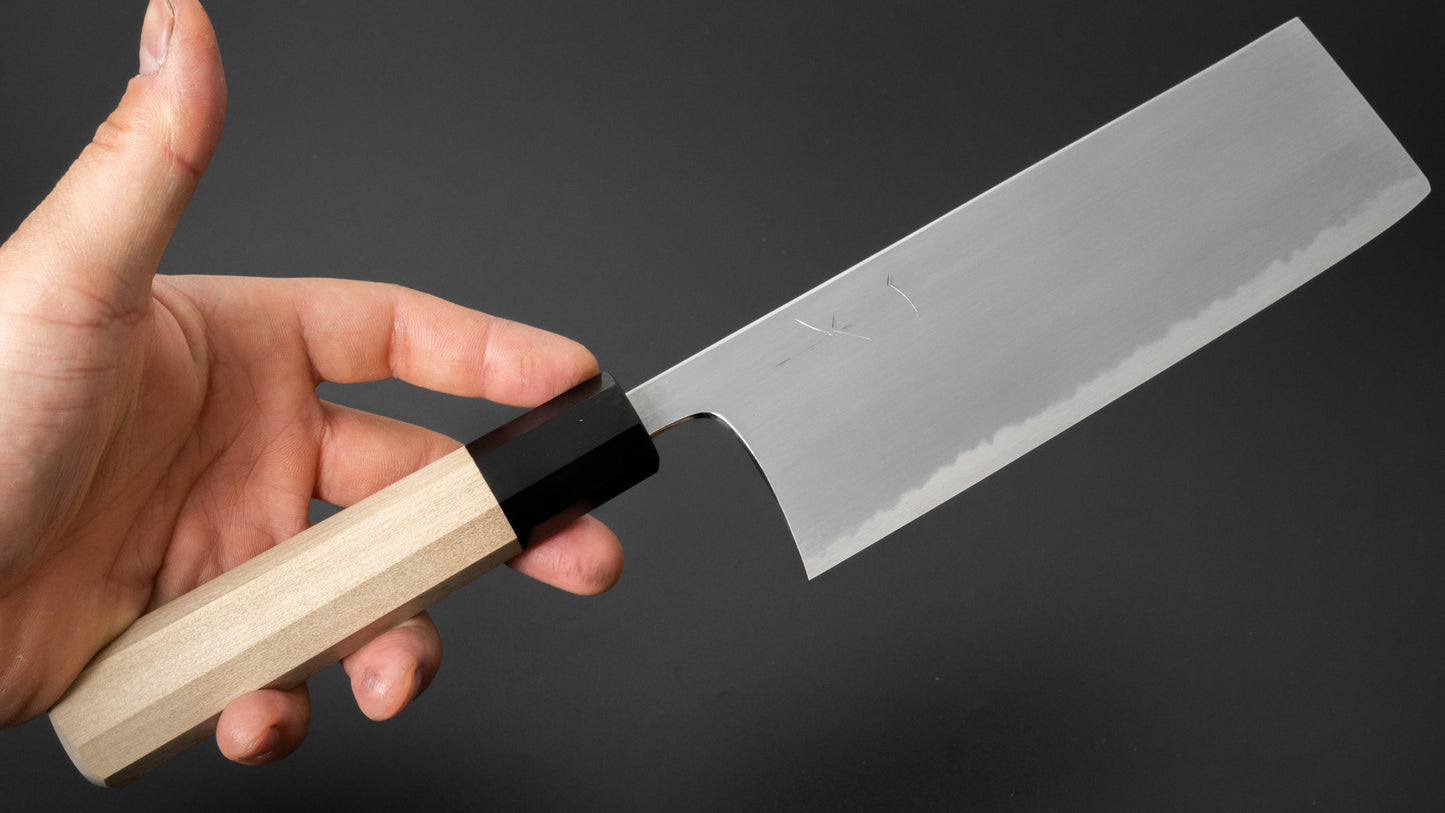 Hitohira Gorobei Rikichi White #2 Kasumi Nakiri Ho Wood Handle - HITOHIRA