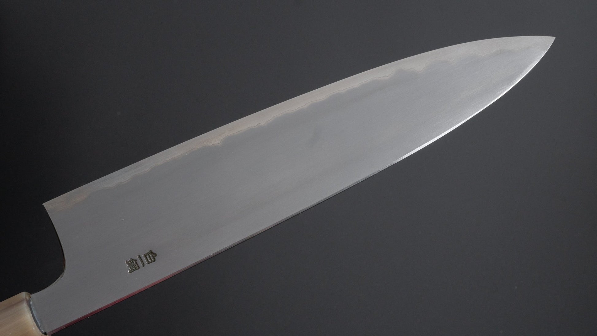 Hitohira Togashi White #1 Stainless Clad Kasumi Gyuto 240mm Ebony Handle - HITOHIRA