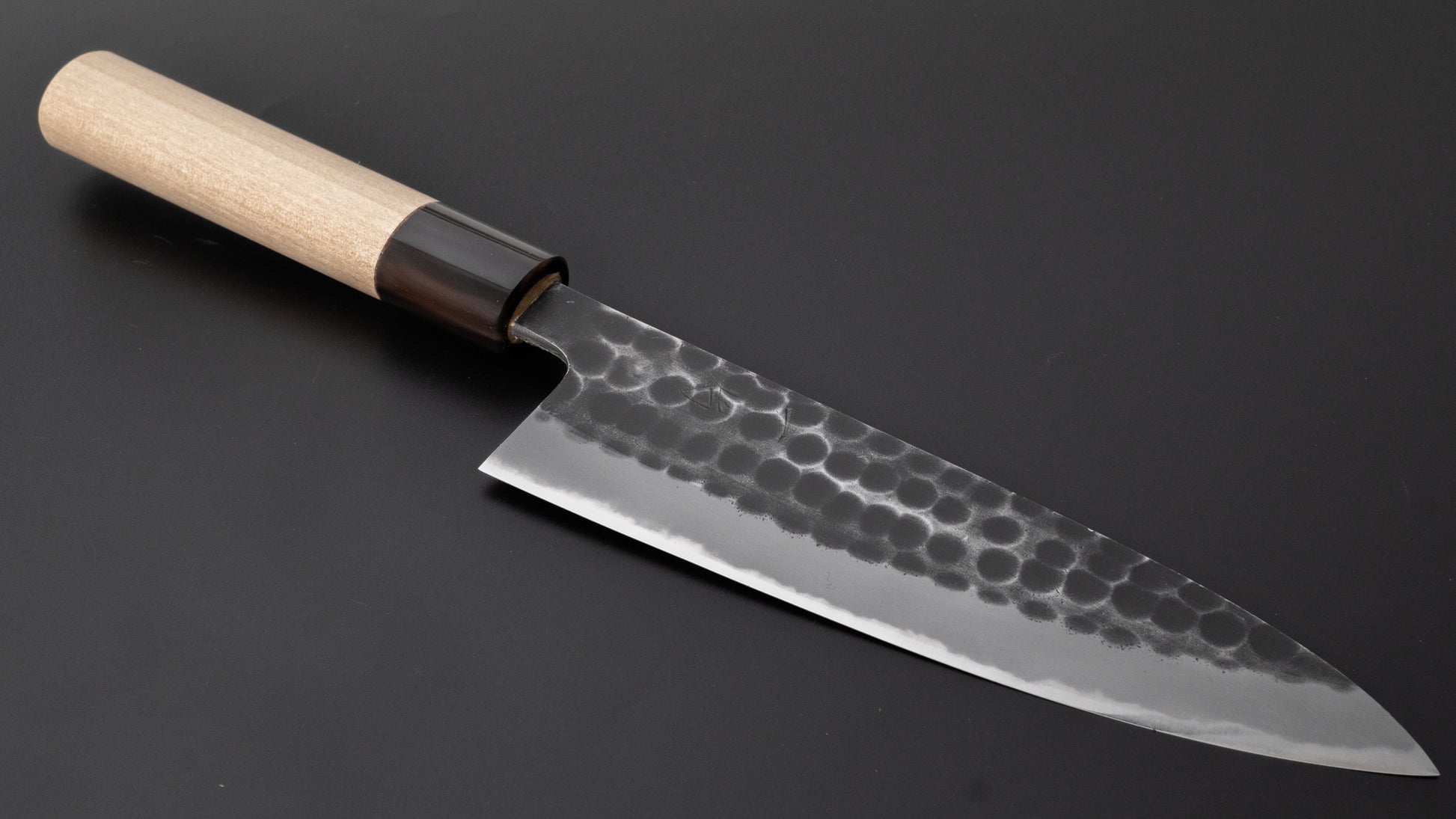 Hitohira Hinode Tsuchime White #2 Gyuto 180mm Ho Wood Handle - HITOHIRA