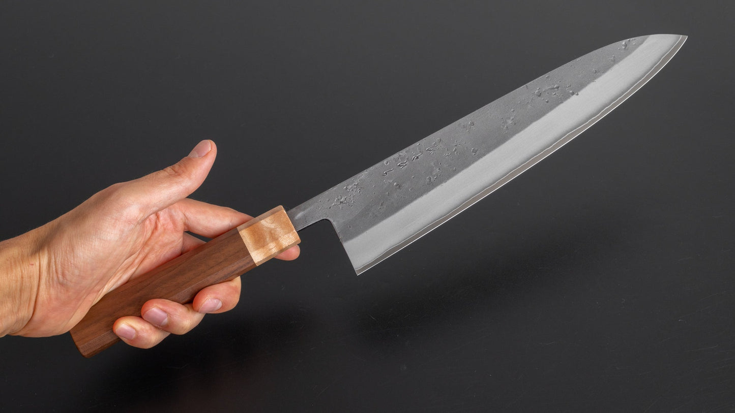 Hitohira TD SLD Nashiji Gyuto 240mm Walnut Handle - HITOHIRA