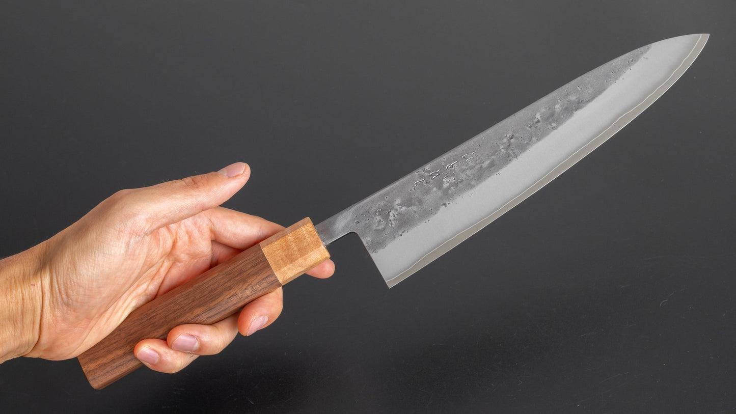 Hitohira TD SLD Nashiji Gyuto 210mm Walnut Handle - HITOHIRA