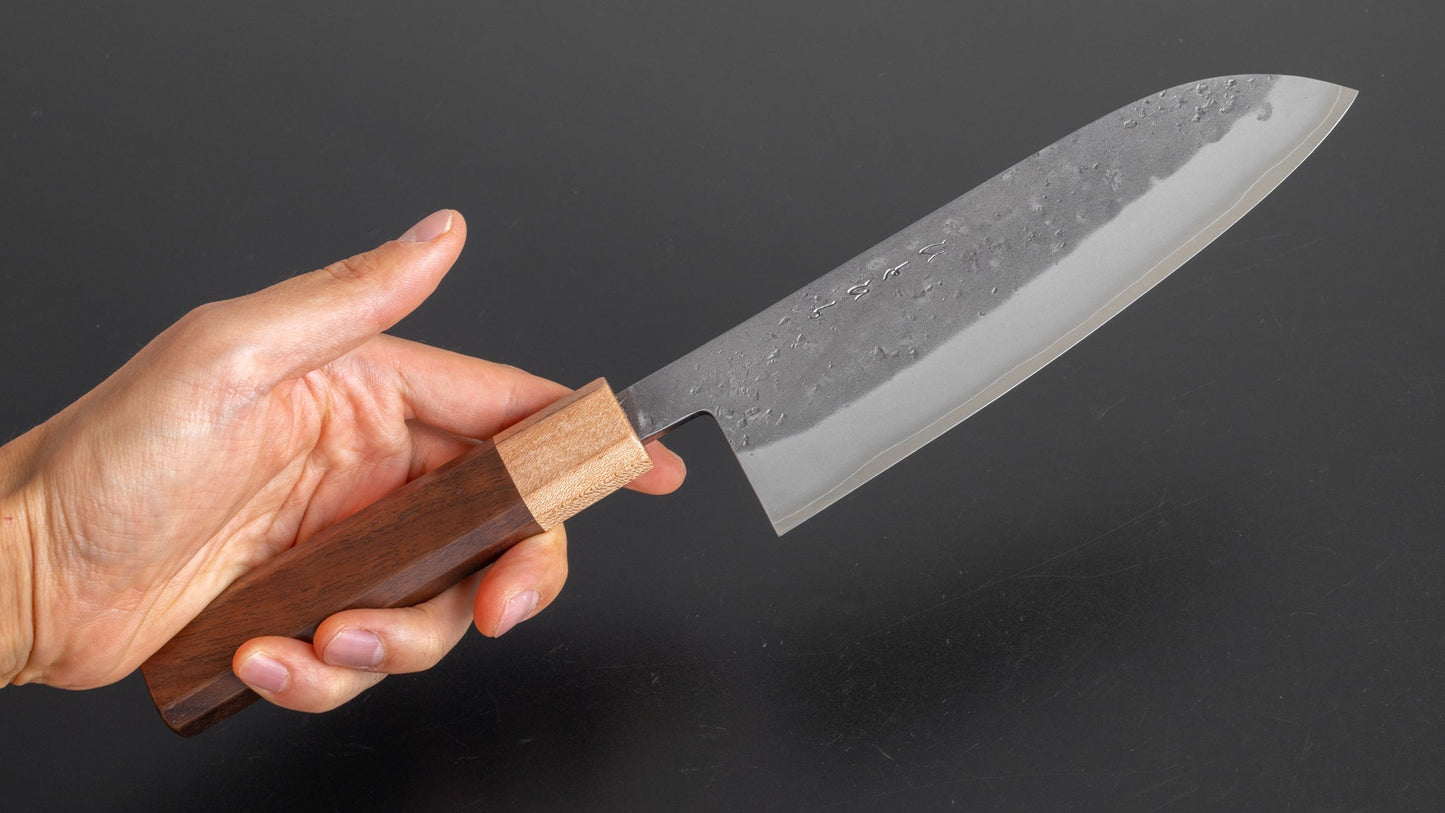 Hitohira TD SLD Nashiji Santoku 165mm Walnut Handle - HITOHIRA