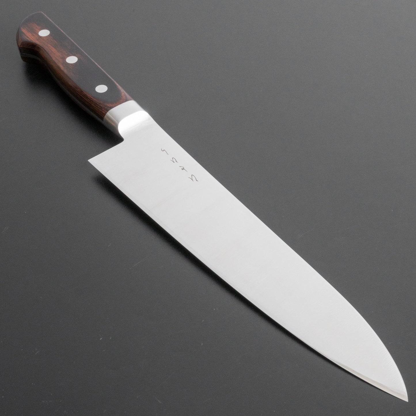 Hitohira KH Stainless Gyuto 210mm Imitation Mahogany Handle - HITOHIRA