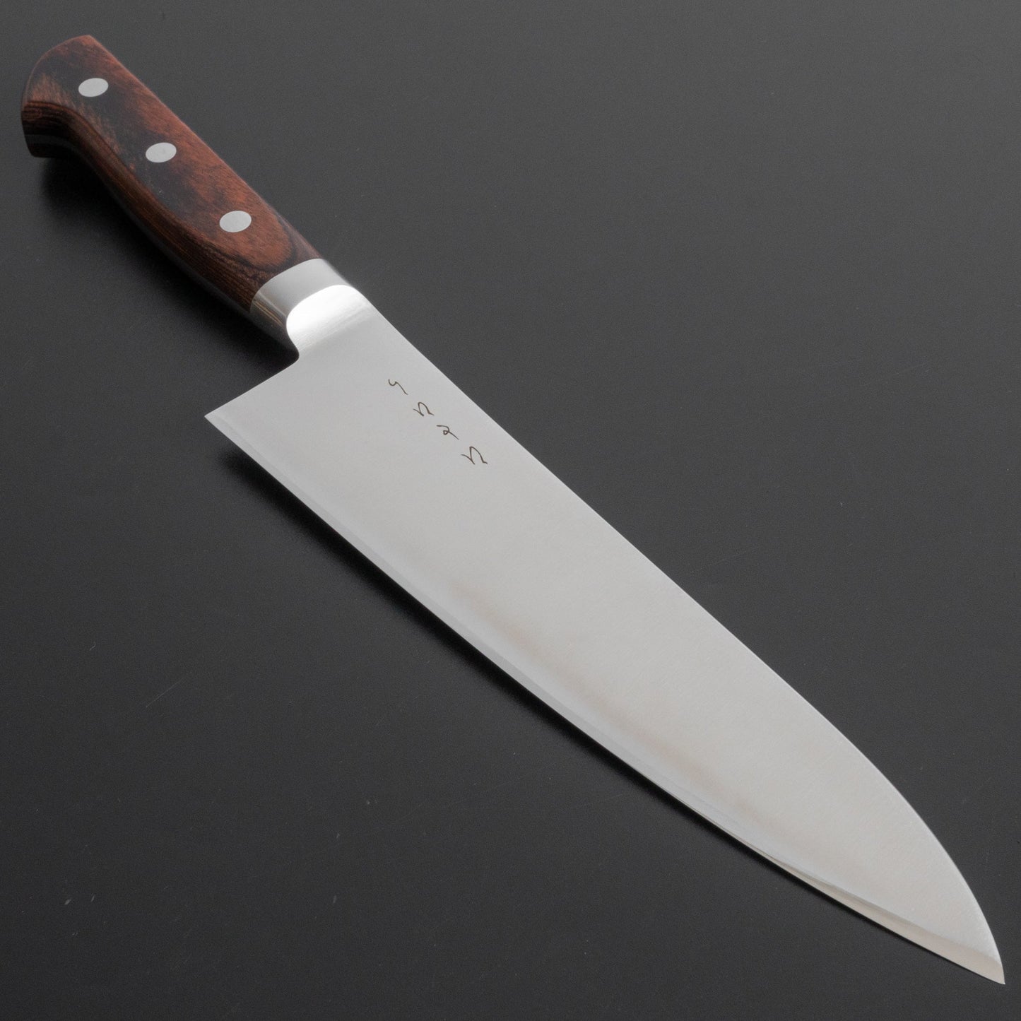 Hitohira KH Stainless Gyuto 195mm Imitation Mahogany Handle - HITOHIRA