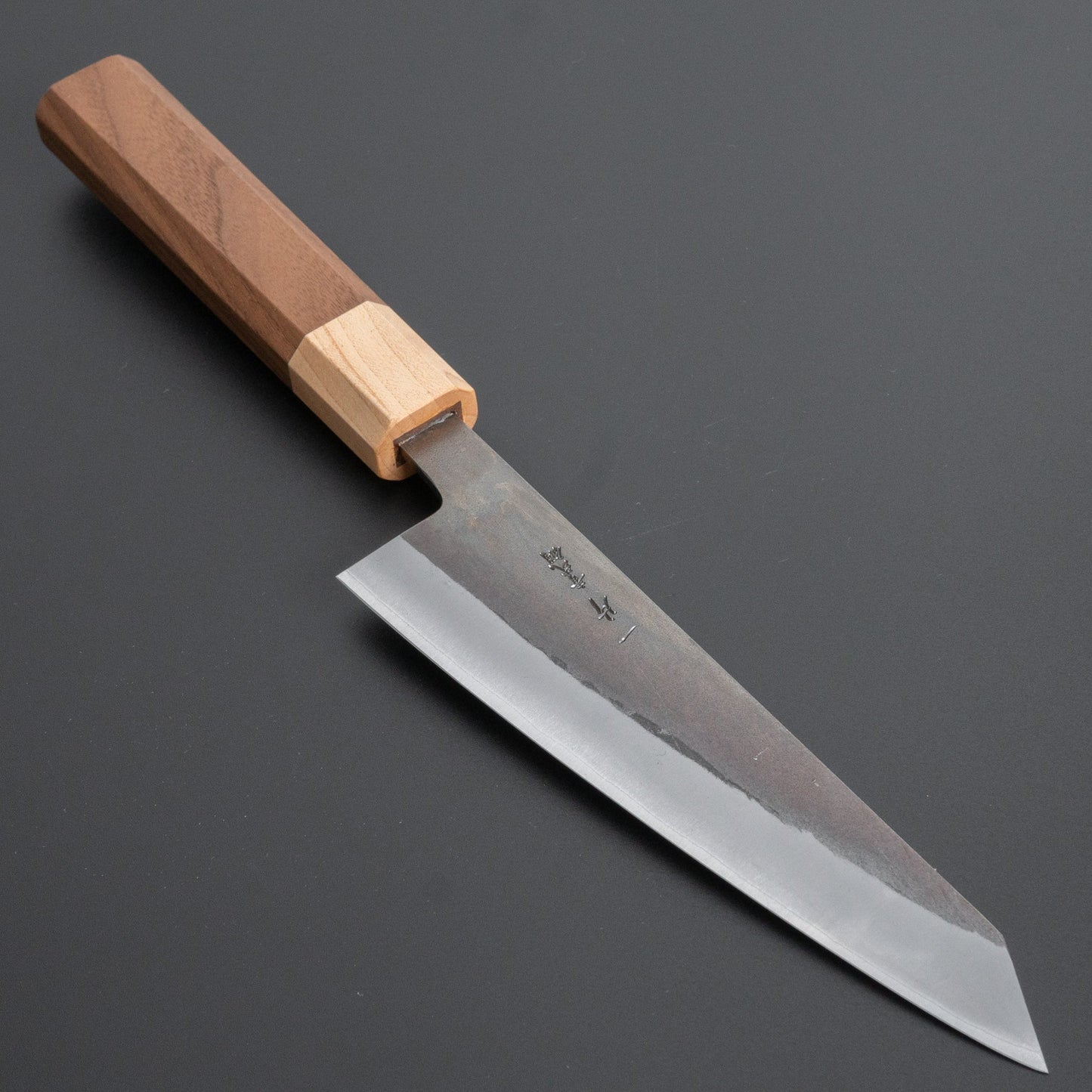 Hitohira TD Blue #2 Stainless Clad Kurouchi Honesuki Kaku 150mm Walnut Handle - HITOHIRA