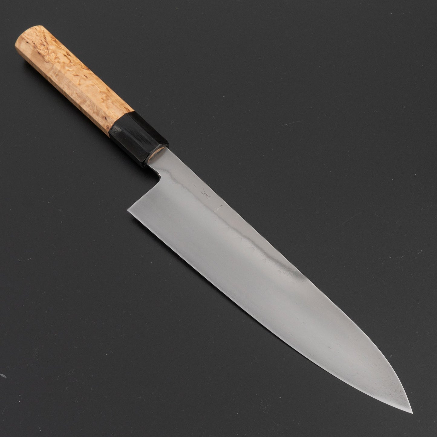 Hitohira Togashi Yohei Blue #1 Mizu Honyaki Gyuto 240mm Taihei Masur Birch Handle (#010/ Saya) | HITOHIRA