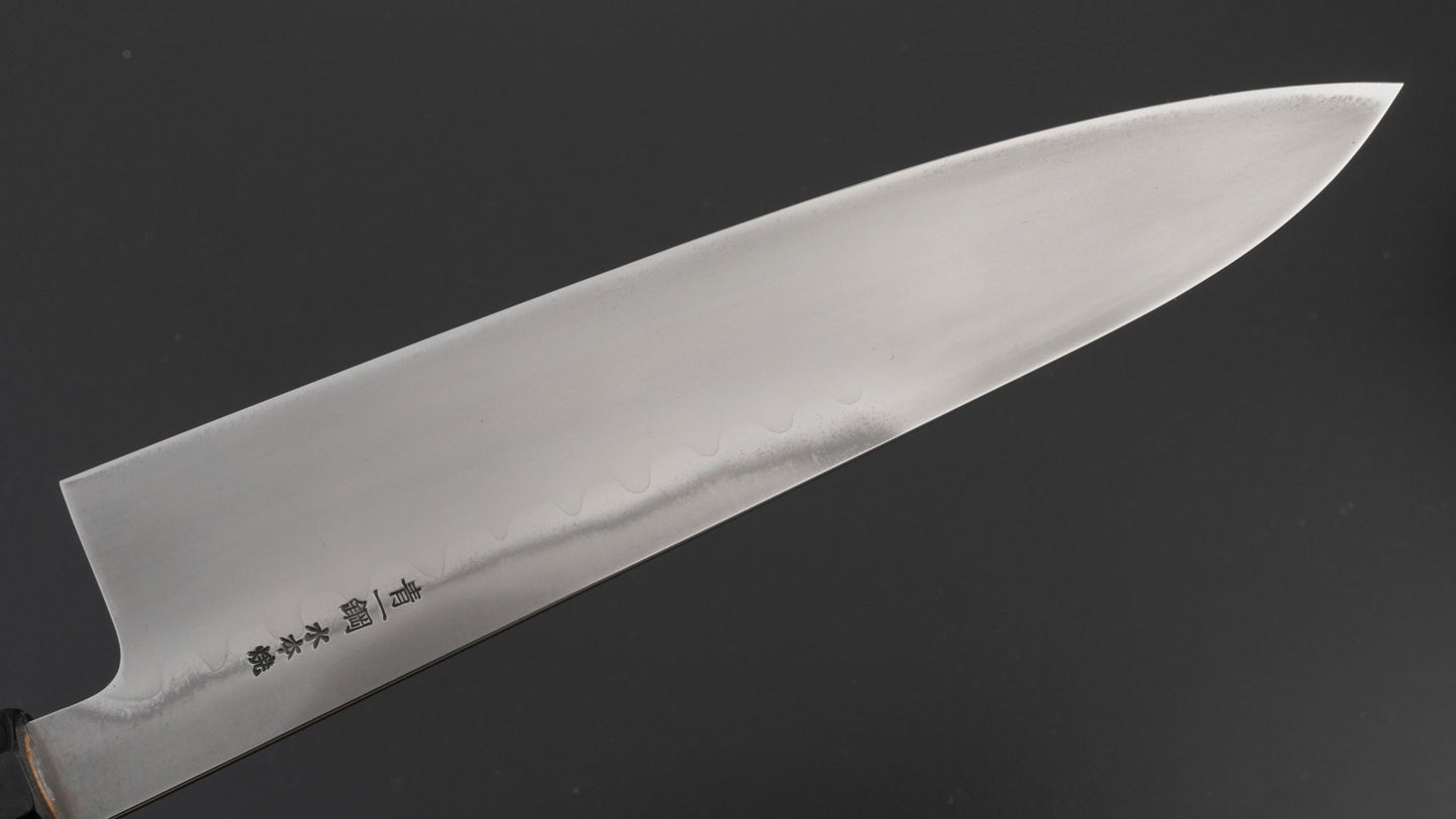 Hitohira Togashi Yohei Blue #1 Mizu Honyaki Gyuto 240mm Taihei Masur Birch Handle (#010/ Saya) | HITOHIRA