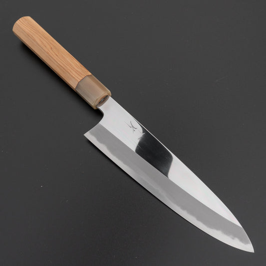 Hitohira Togashi White #1 Gyuto 210mm Yakusugi Cedar Handle (Mirror Polished) | HITOHIRA