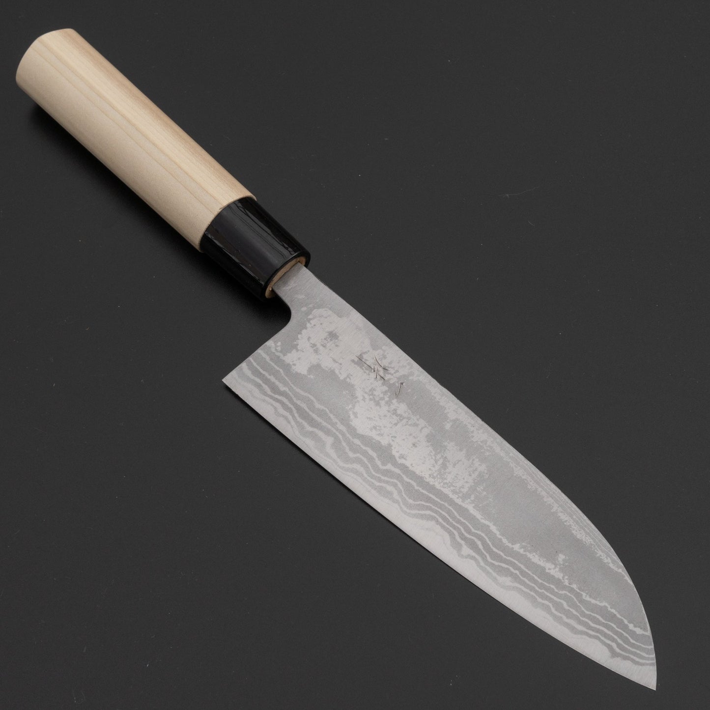 Hitohira GR Blue #2 Damascus Santoku 165mm Ho Wood Handle (B Grade Discounted) | HITOHIRA