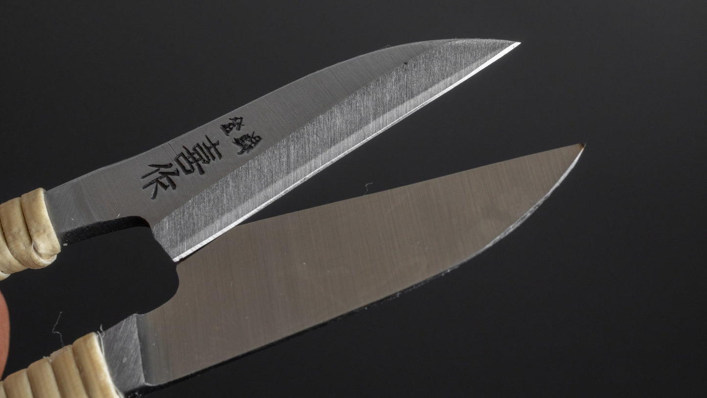 Morihei Kisaku Nigiri Thread Shears 105mm (Rattan Handle with Kiri Box/ 2) - HITOHIRA