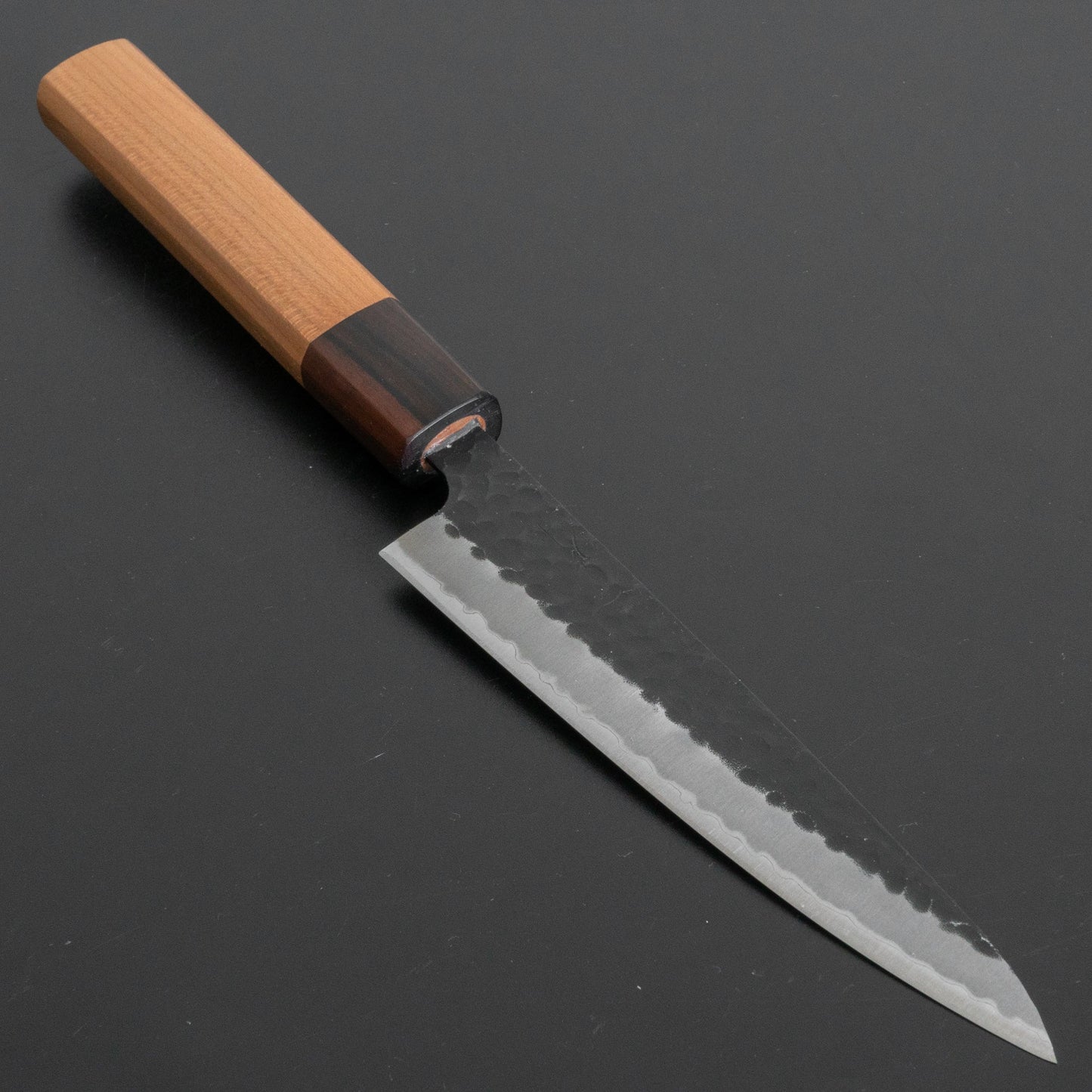 Hitohira Futana SB Kuro Tsuchime Petty 135mm Cherry Wood Handle - HITOHIRA