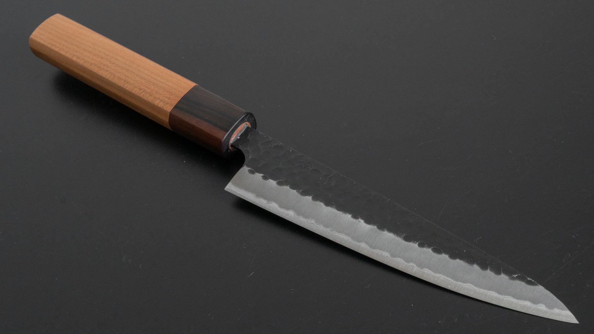 Hitohira Futana SB Kuro Tsuchime Petty 135mm Cherry Wood Handle - HITOHIRA