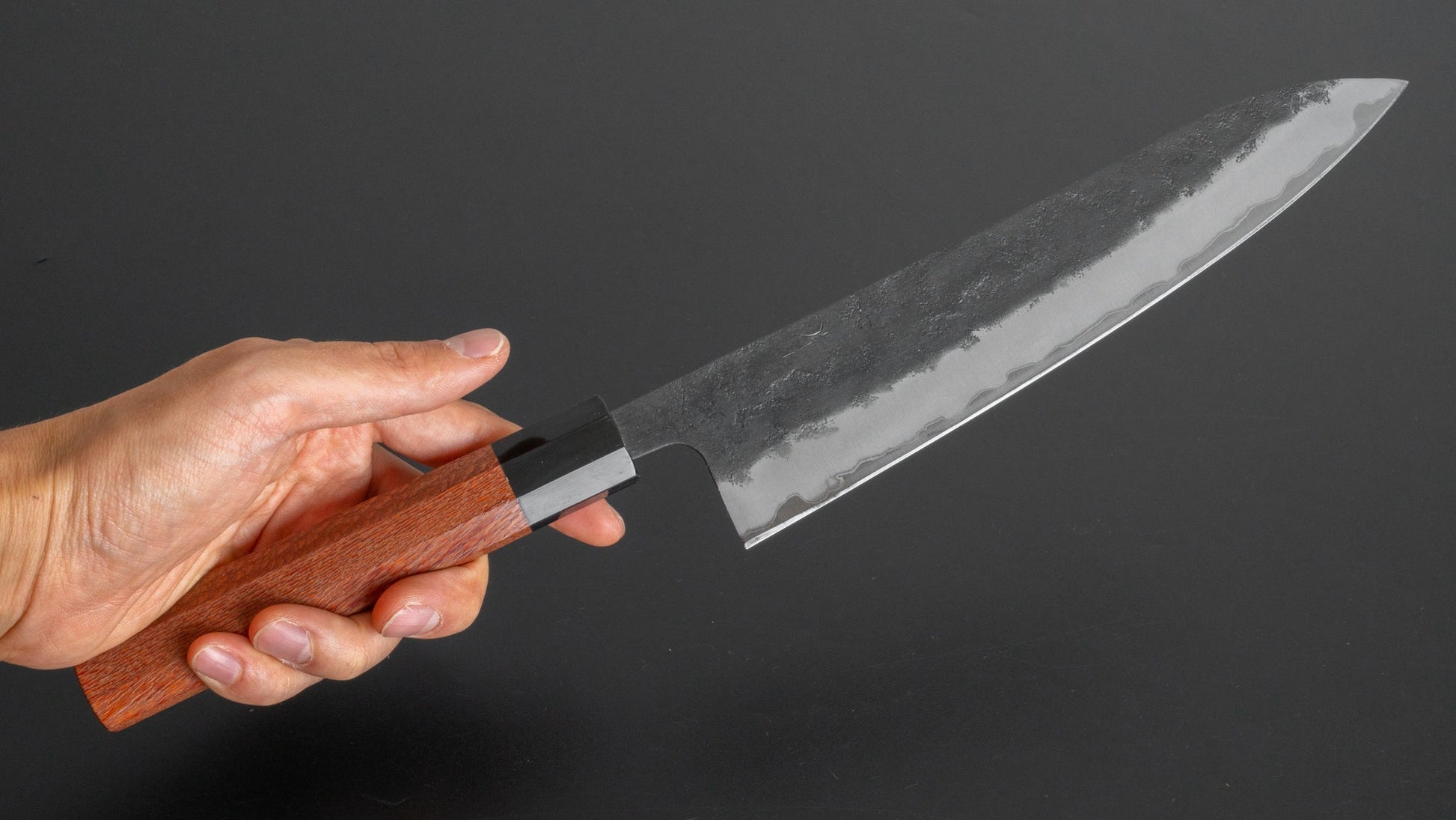 Hitohira Futana SB Kuro Nashiji Gyuto 210mm Lacewood Handle - HITOHIRA