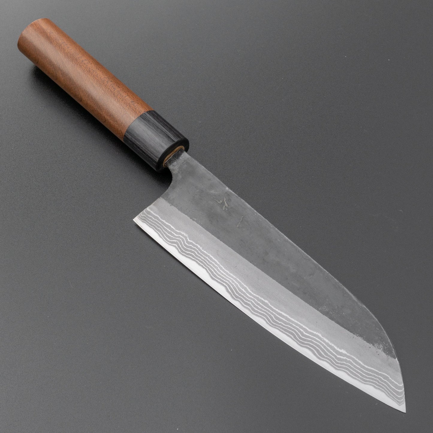 Hitohira HS White #2 Damascus Santoku 170mm Maple Handle | HITOHIRA