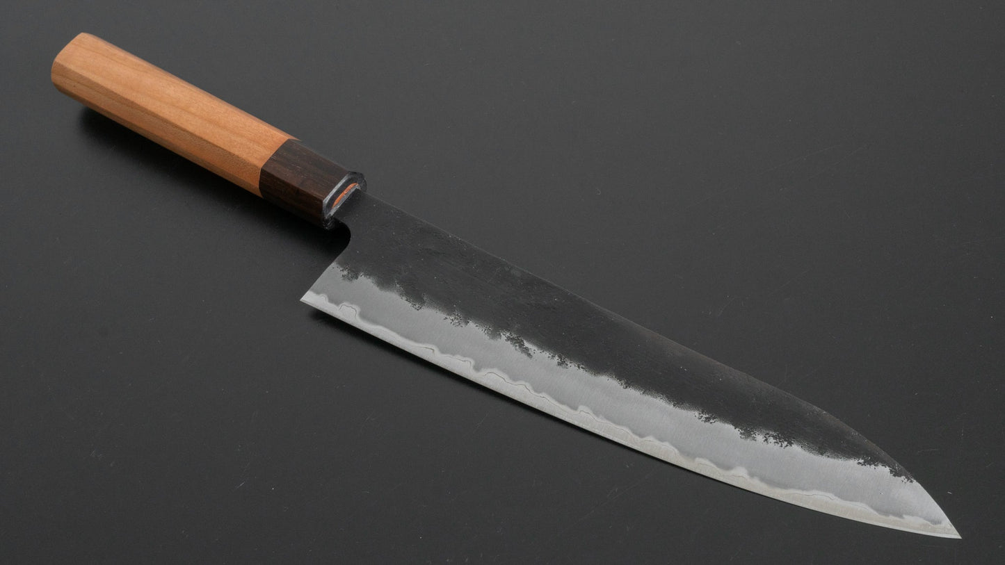 Hitohira Futana SB Kuro Nashiji Gyuto 210mm Cherry Wood Handle - HITOHIRA