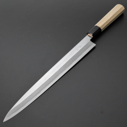 Hitohira Kikuchiyo Manzo White #3 Left-Handed Yanagiba 300mm Ho Wood Handle - HITOHIRA