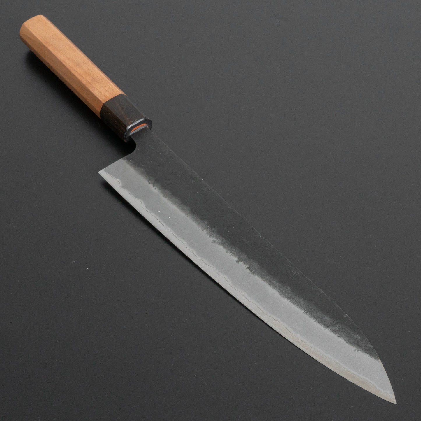 Hitohira Futana SB Kuro Nashiji Gyuto 240mm Cherry Wood Handle - HITOHIRA